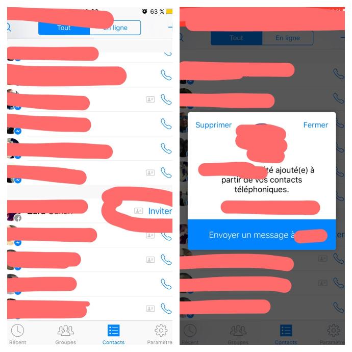 Face messenger kayitli numaralar?