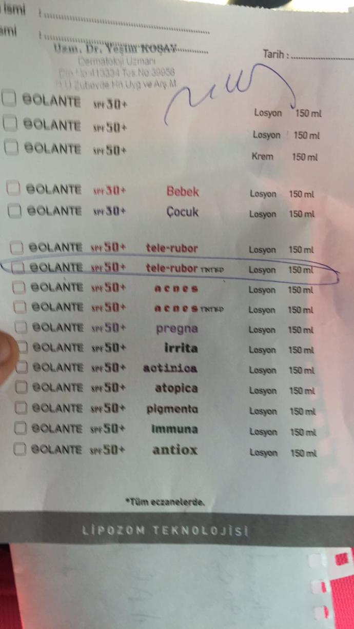 Bugün doktora gittim arkadaşlar bunları yazdı ?