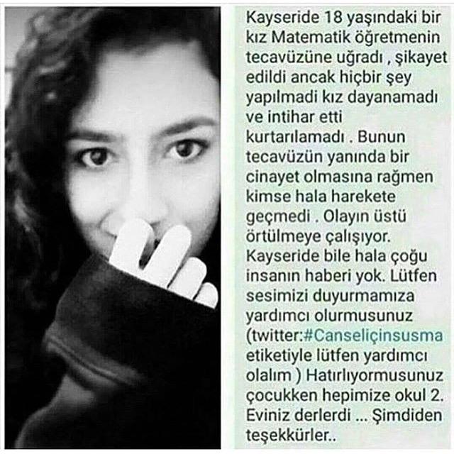 Bir tecavüz ve sonrasın da tecavüze uğradığı için utanıp intihar eden bir genç kız. Bitsin artık dedikçe çoğalıyor?