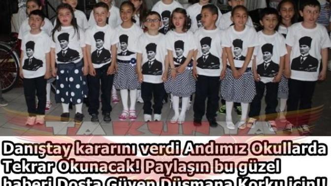 Ve Andımız okullara geri geldi?