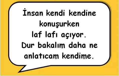 Sizde kendi kendinize konuşurken laf lafı açıyor mu :) ?