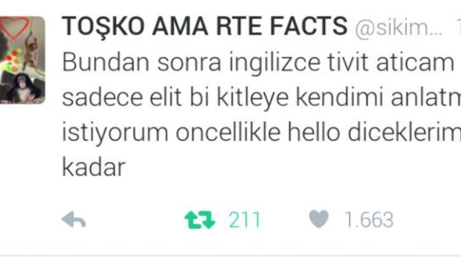 Toşko ne deeemeeeek ?