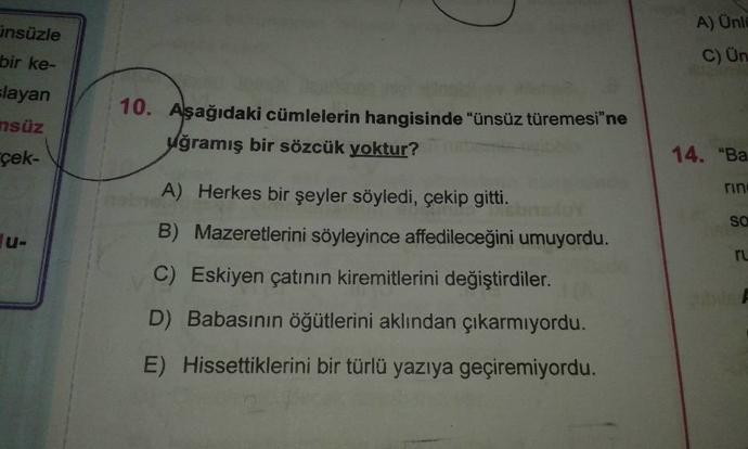 Türkçe zor soru? kendine güvenen?