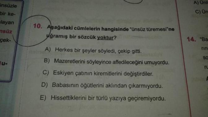 Türkçe zor soru? kendine güvenen?
