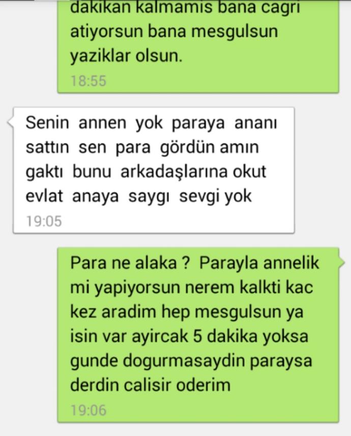 Kac kez mesgulum dedi iste anlarim evde?