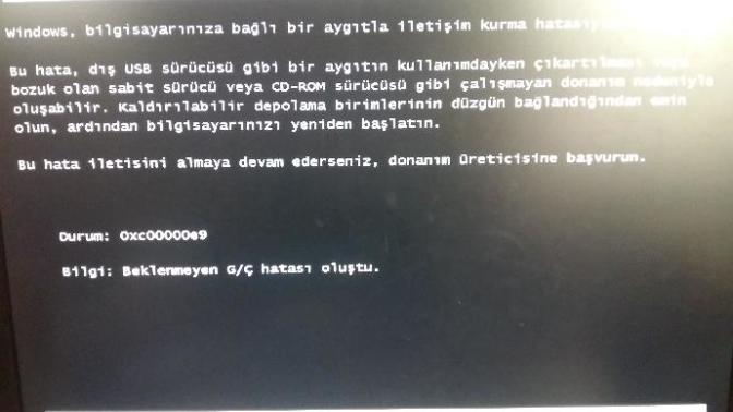 Bilgisayarim acilmiyor windows 7 ? böyle bir sayfa çıkıyor napicam anlayan varsa lutfen baksın?