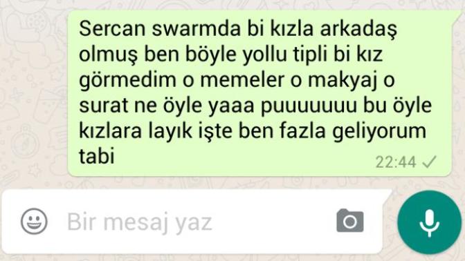 Yanmış, kısa, platin sarısı saçların altına sahte çıt çıt takan kızlara layıksın sen. O yüzden  bir  fazla geldim tabi?
