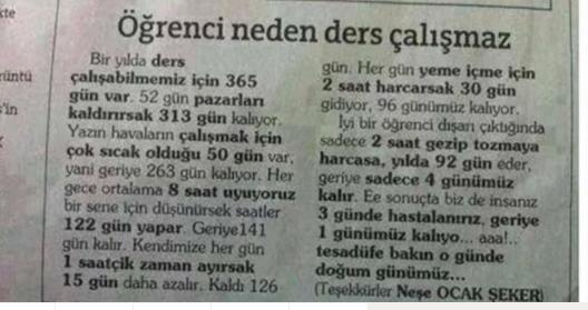 Öğrenciler neden ders çalışmak istemez ?