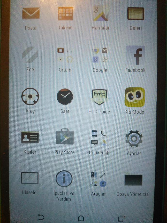 HTC desire 820 telefonda beyaz ekran nasıl düzeltilir?