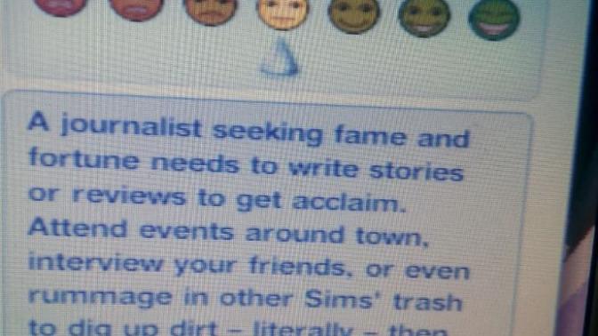 The sims 3 Gazetecilik?