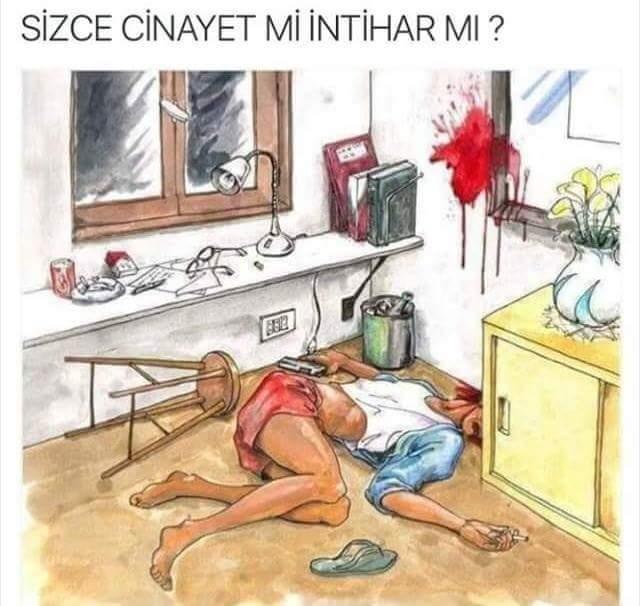 Sizce resimdeki Cinayet mi İntihar mı ?