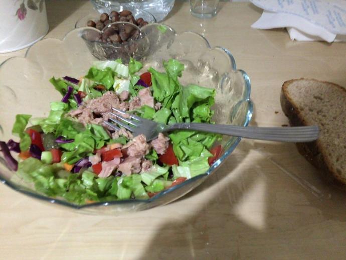 Ton balıklı salata nın kac kalorisi vardır resimli? Yesemmi?