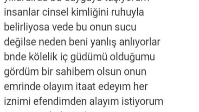 Arkadaslar bu kölen oluyum zart zurt Saçmalığı ne ya bu kacnci mesaj. Millet özgür olmak ister heriflere bak ya😂?