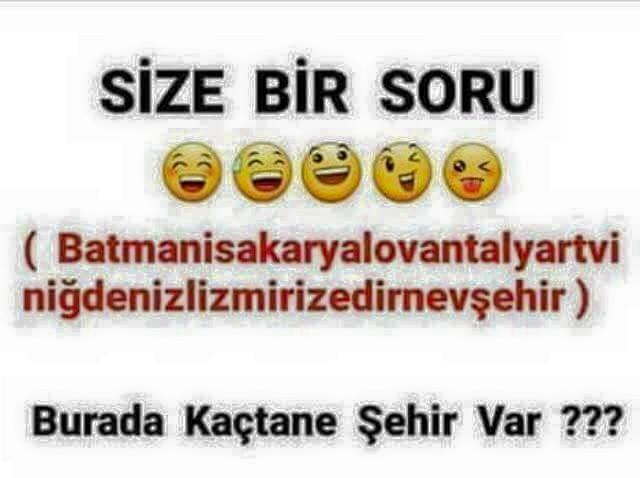 Resimde kaç tane şehir var :D ?