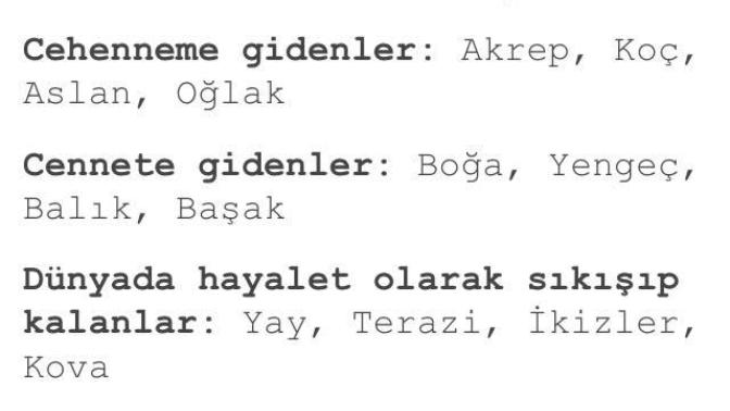 Hangi burçsunuz Öldükten sonraki burçlar?