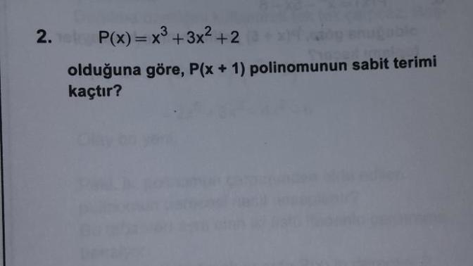 Polinomlardan anlayan var mı lütfen yardım edin?