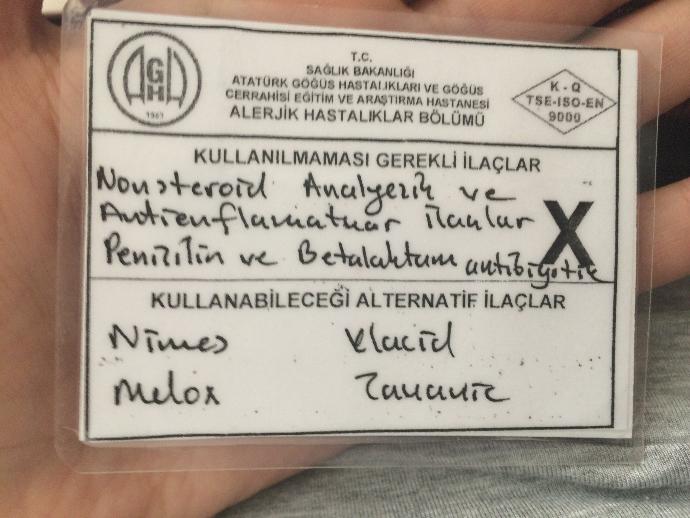 İlaç alerjisi resimli?