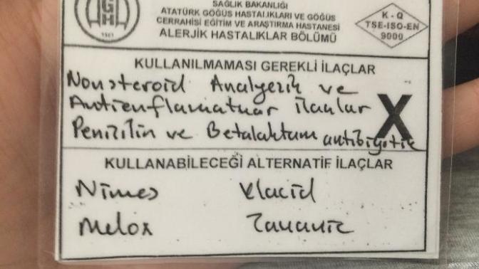 İlaç alerjisi resimli?