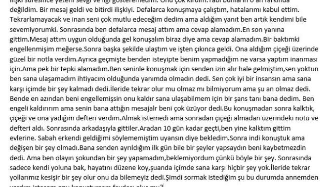 Ayrılan sevgiliyle barışmak için anneden yardım istemek?