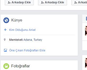 Facebook hesabımda temel bilgiler gözükmüyor +1 ?