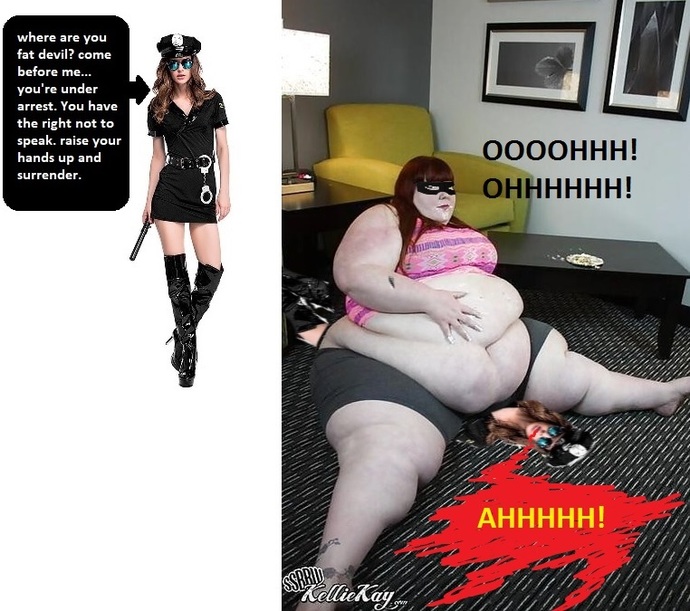 Big Massive Criminal kills Skinny Angel Female-Cop.