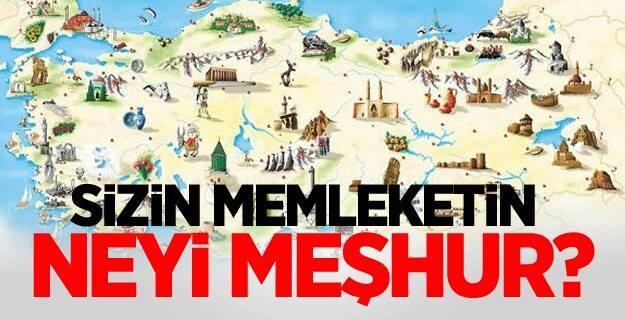 Sizin memleketin neyi meşhur ?