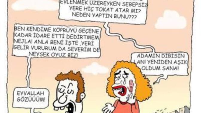Sevgiliniz/eşiniz size sebepsiz tokat atsa tepkiniz ne olur?