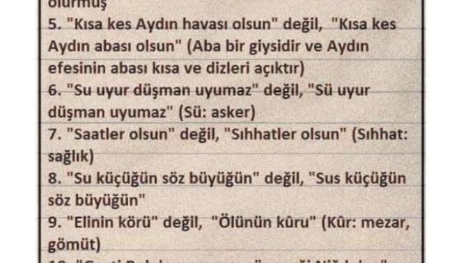 Yanlış bilinen atasözü ve deyimleri biliyor musunuz?