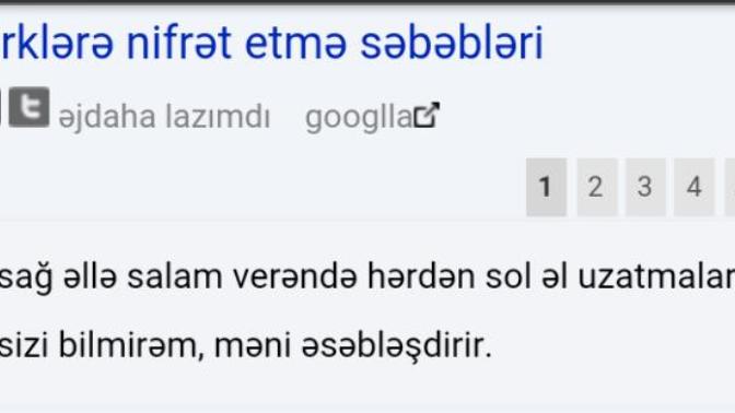 Azeriler Türklerden neden nefret eder?