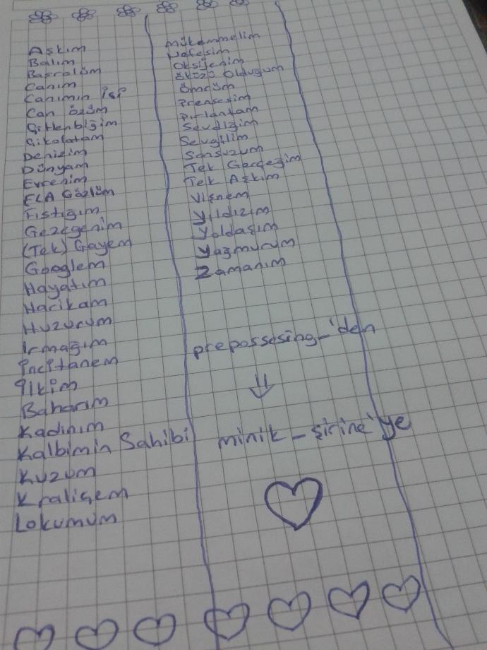 Sevdiğine nasıl seslenirsiniz ? Sevdiğiniz size ne dese mutlu olursunuz ?