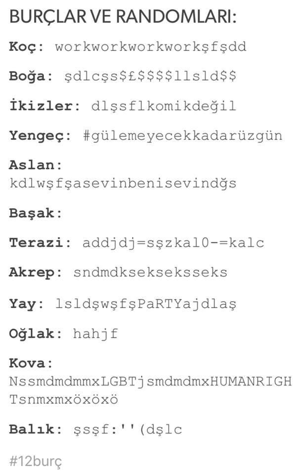 Burclara gore random,sen hangisisin ?