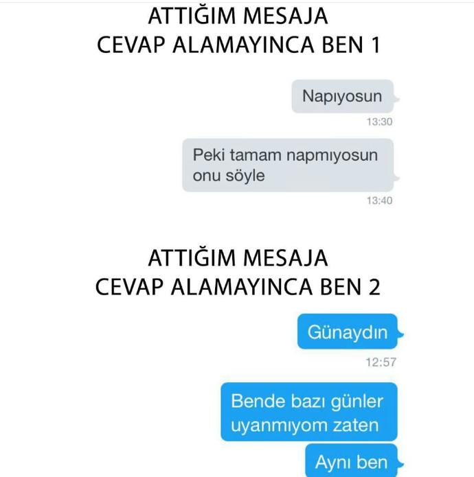 Attığınız mesaja cevap alamayınca ne yapıyorsunuz (RESİMLİ)?