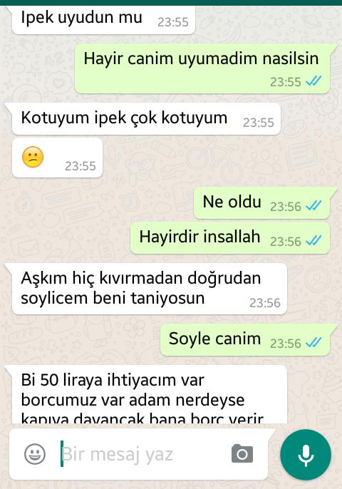 Borç istedi iyi demis miyim sizce?