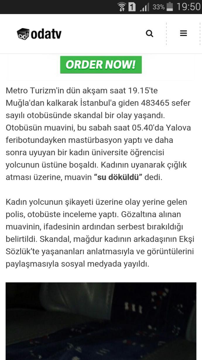 Metro turizm rezilligine bakar misiniz ya?