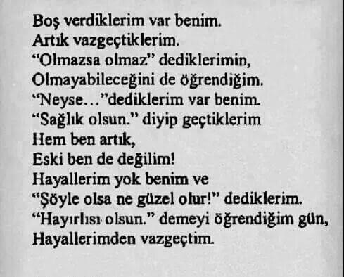 Neleri bosverdiniz hayatinizda ?