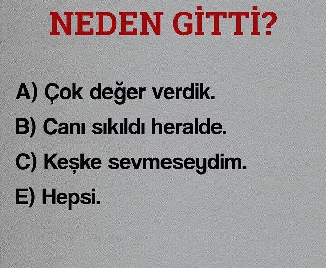 Sence neden gitti?