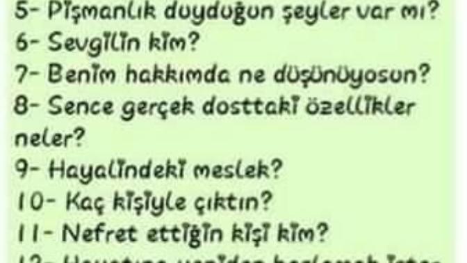Sorun cevaplarim (can sıkıntısı) tek soru hakkiniz var?