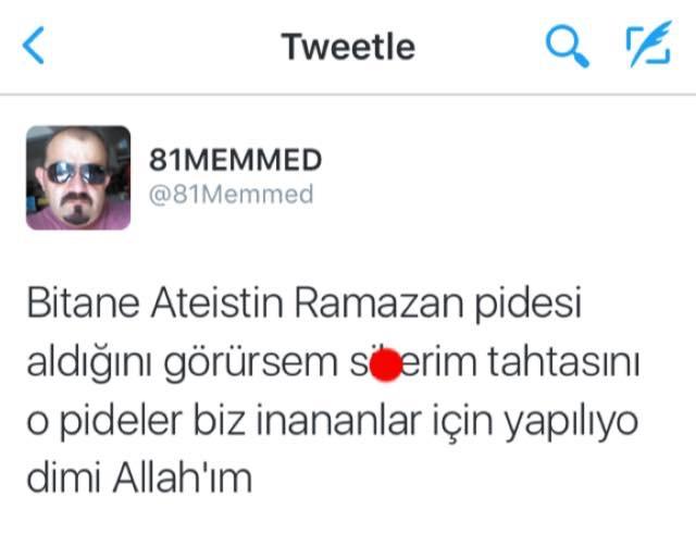 Ateist arkadaşlar Ramazan pidesi almamalı mı????