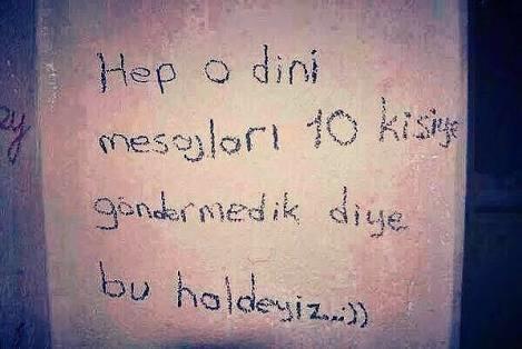 Siz hiç o dini mesajları 10 kişiye gönderdiniz mi😂😂?