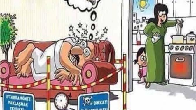 Ramazanda Türk Erkeği eşine yardım edermi. Yoksa erkekler Karikatürde Anlatıldığı gibimi. Katılıyormusunuz?