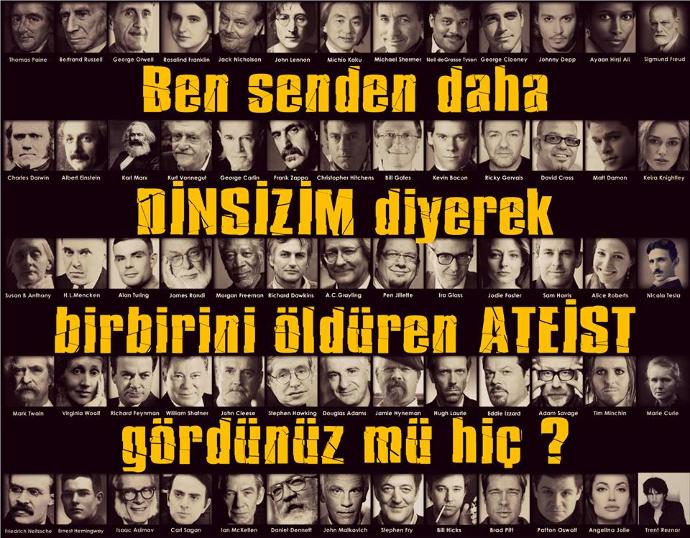 Siz hiç ben senden daha dinsizim deyip, birbirini öldüren kafir gördünüz mü?