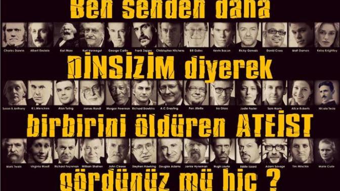 Siz hiç ben senden daha dinsizim deyip, birbirini öldüren kafir gördünüz mü?