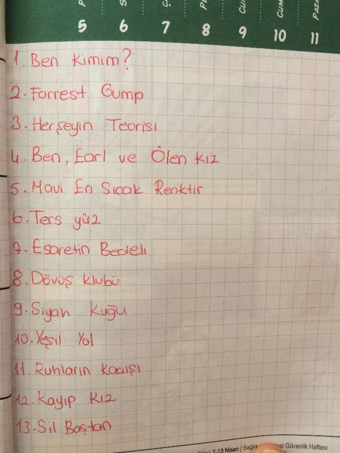 Film önerebilir misiniz (91 tane de bonus olarak ben size önereyim dedim) ?