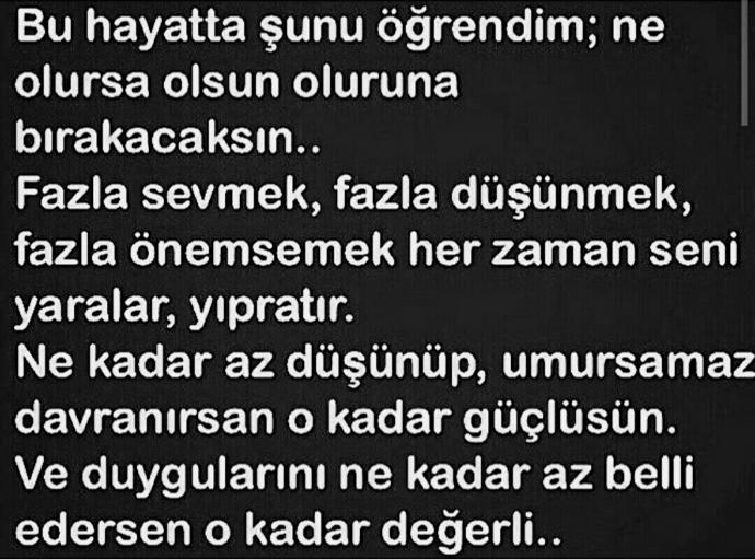 Hayattan öğrendiğiniz ne var?