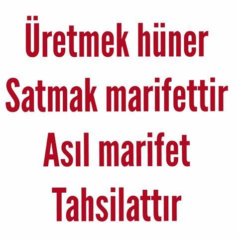 Bir malzemeyi Üretmek, Satmak  ya da  Tahsilat mı maharet ?