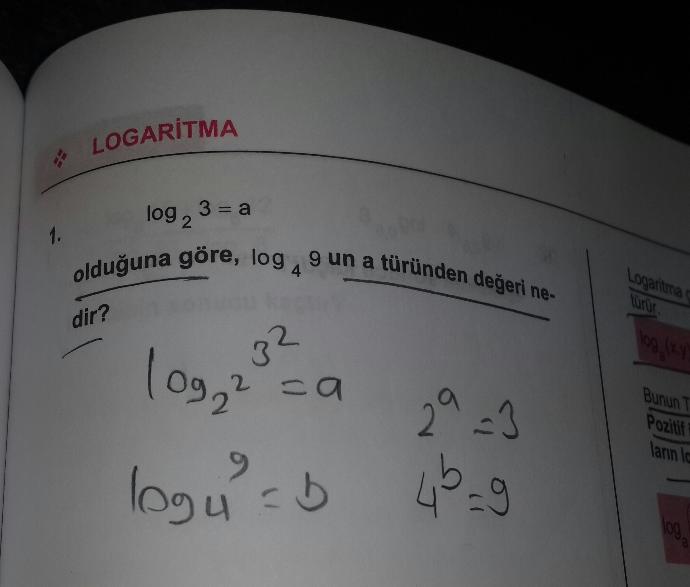 Bu soruları nasıl çözuyorduk? Logaritma?