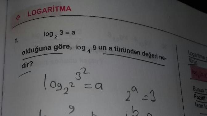Bu soruları nasıl çözuyorduk? Logaritma?