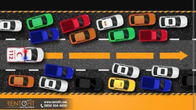 Ambulansa yol vermede fermuar sistemini biliyor musunuz?