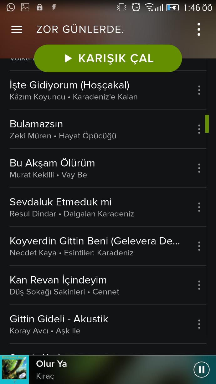 Buyrun playlistim... Önerileriniz var mı?