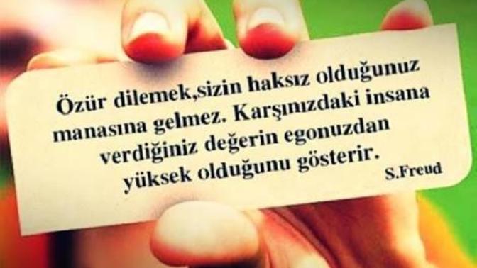 Özür dilemek sizin için nedir?